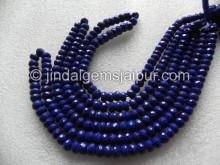 Lapis Far Faceted Roundelle Shape Beads